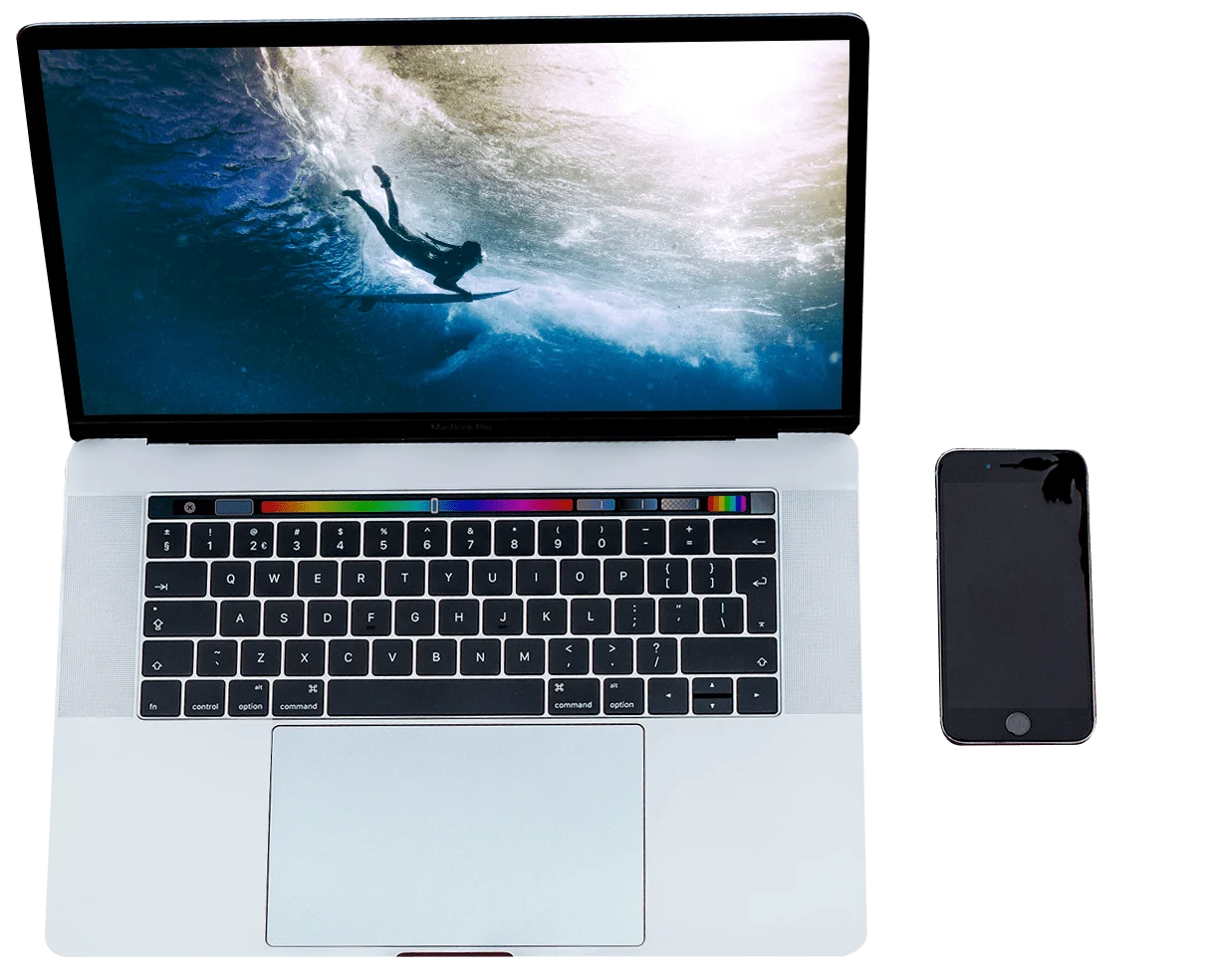 Laptop and mobile phone Laptop and mobile phone